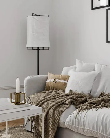 Softy floor lamp 150 cm - Matte white-Matte black - By Rydéns