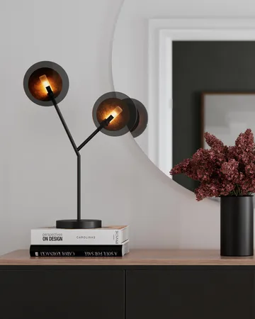 Turno table lamp 59 cm - Matte black-gold - By Rydéns