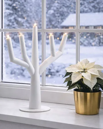 Winter Ruby advent candle holder - Offwhite - By Rydéns