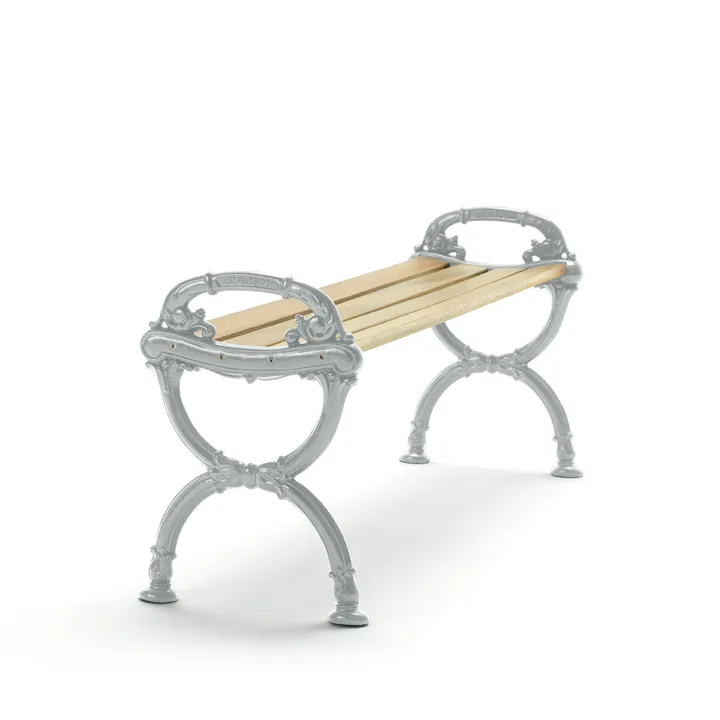 Byarum Bench - Pine impregnation, raw aluminum frame - Byarums bruk