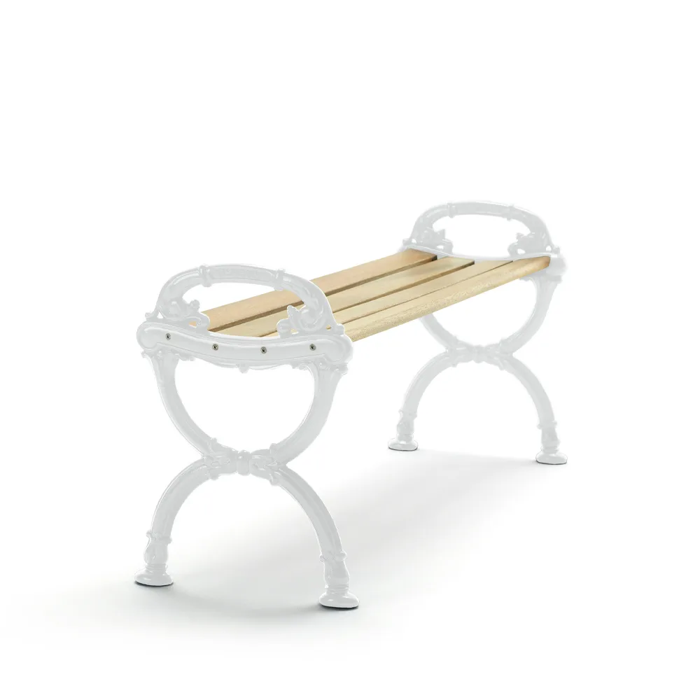Byarum Bench, Pine impregnation, white stand Byarums bruk