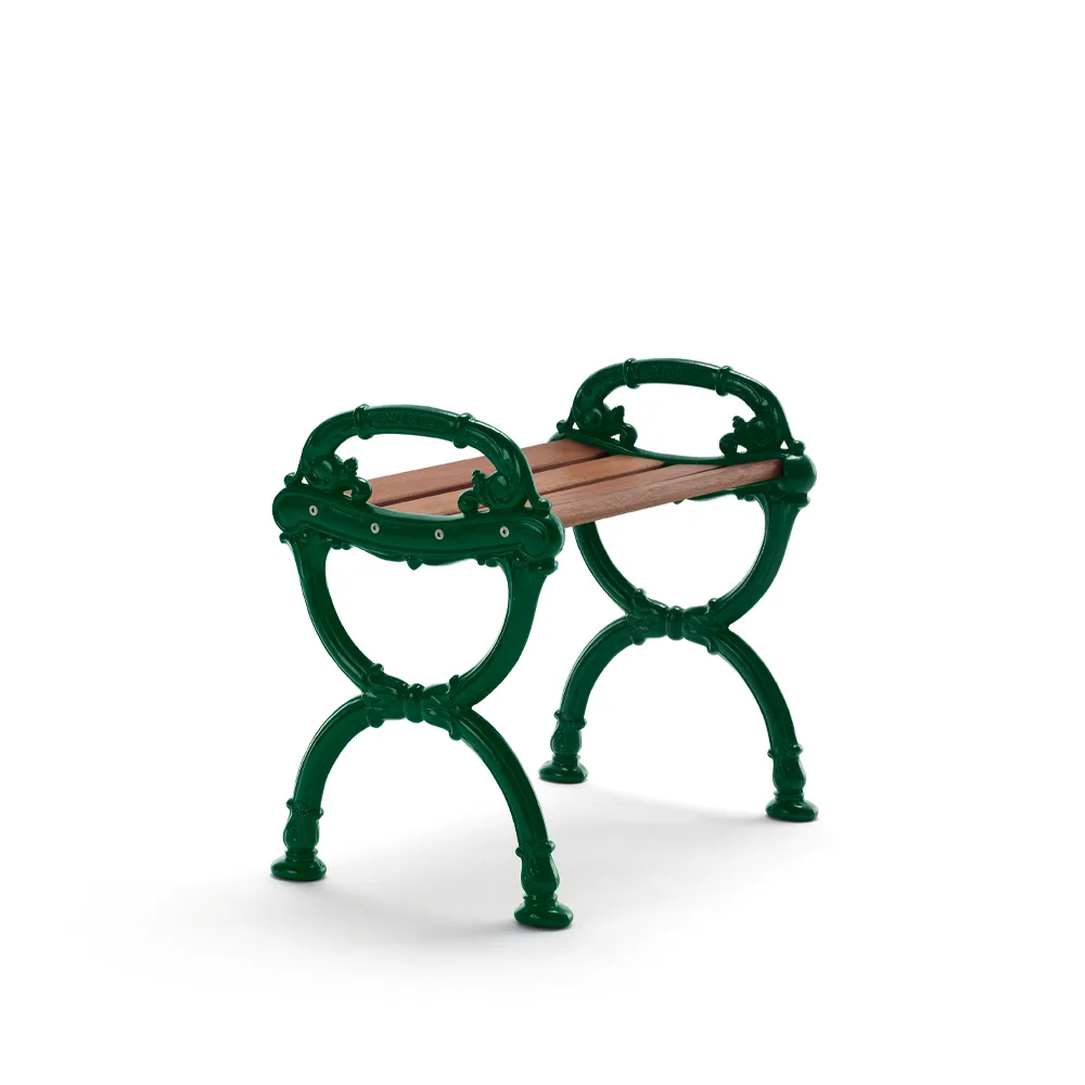 Byarum stool, Mahogany, green stand Byarums bruk