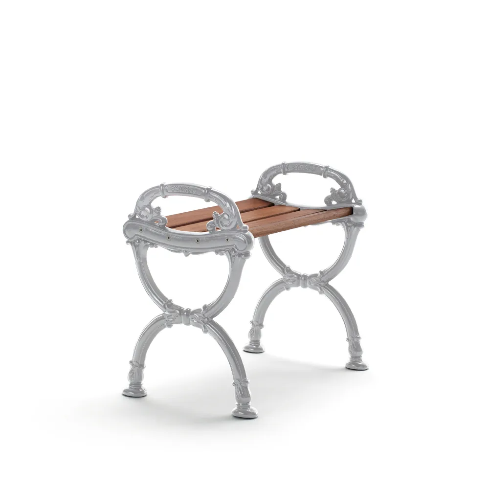 Byarum stool, Mahogany, raw aluminum stand Byarums bruk