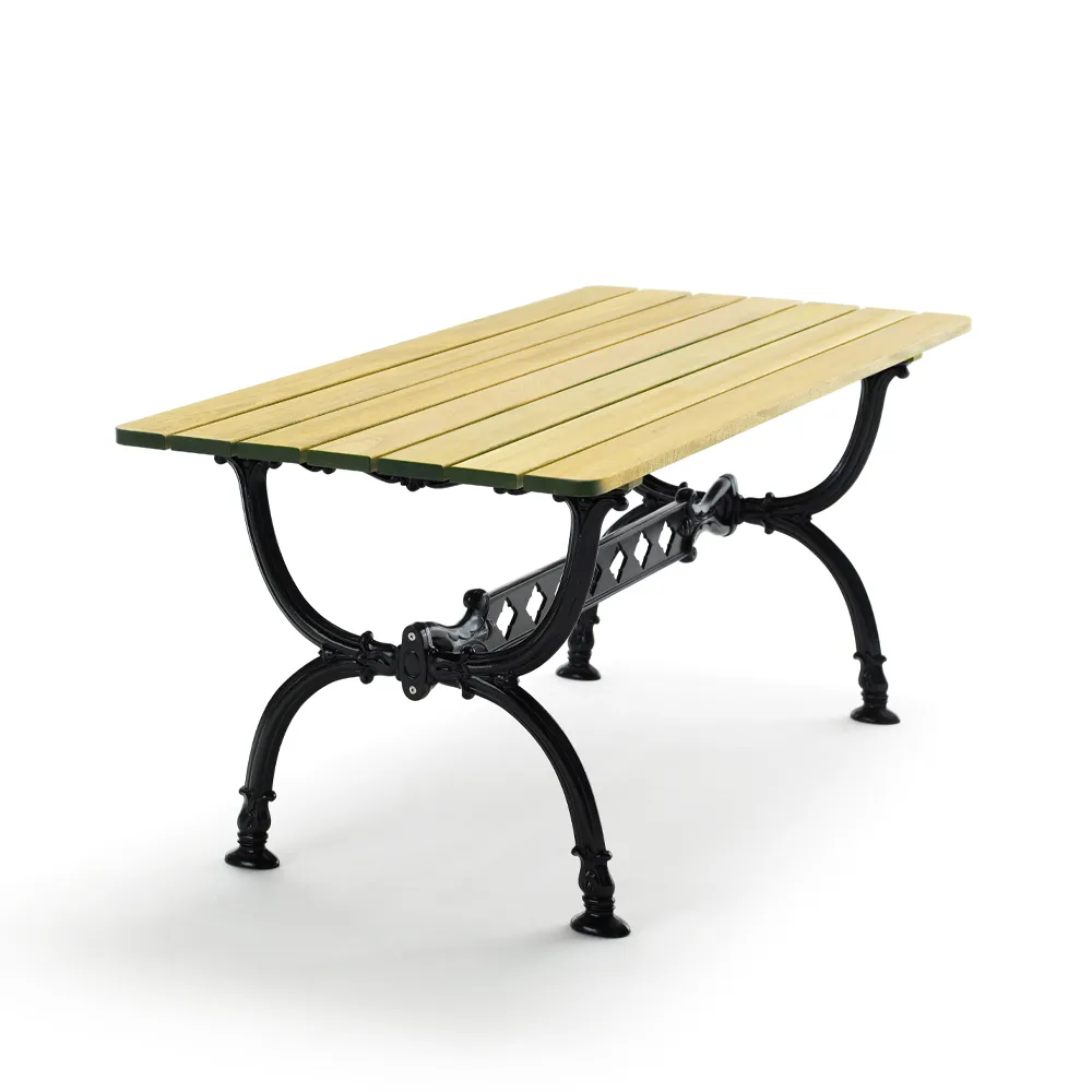 Byarum table 142x72 cm, Pine impregnation, black stand Byarums bruk