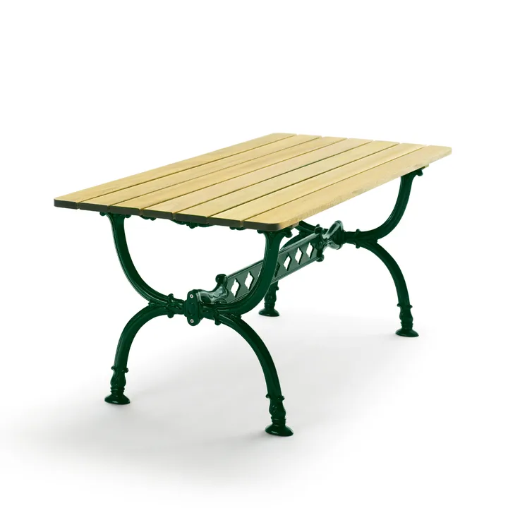 Byarum table 142x72 cm - Pine impregnation, green stand - Byarums bruk