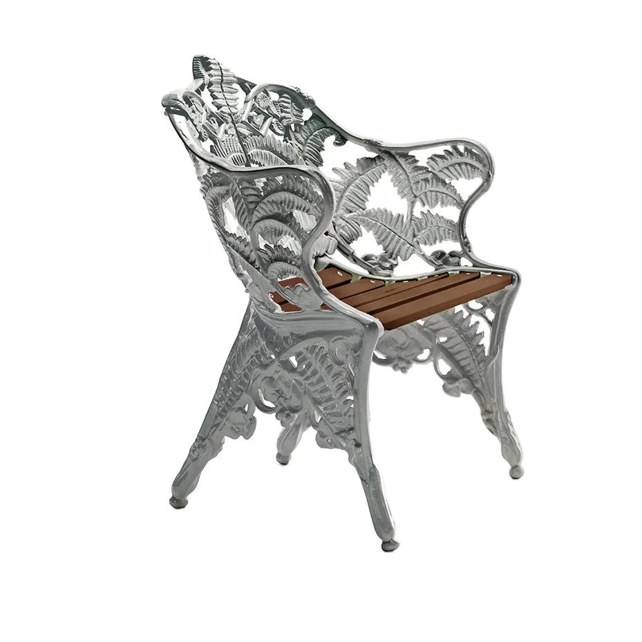 Classic armchair, Aluminium-oiled mahogany Byarums bruk