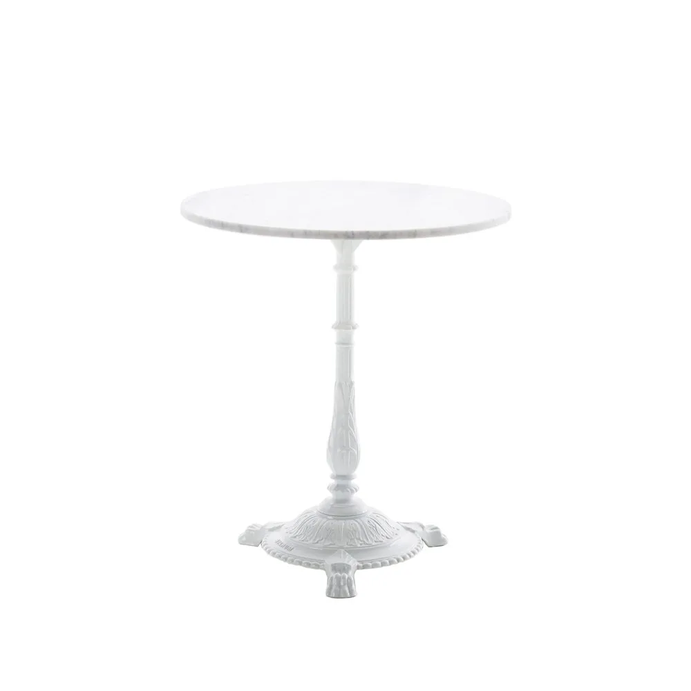Classic coffee table, Marble white, white stand Byarums bruk