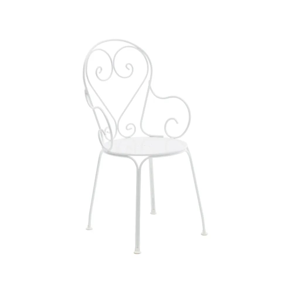 Classic No.1 armchair, White, metal seat Byarums bruk