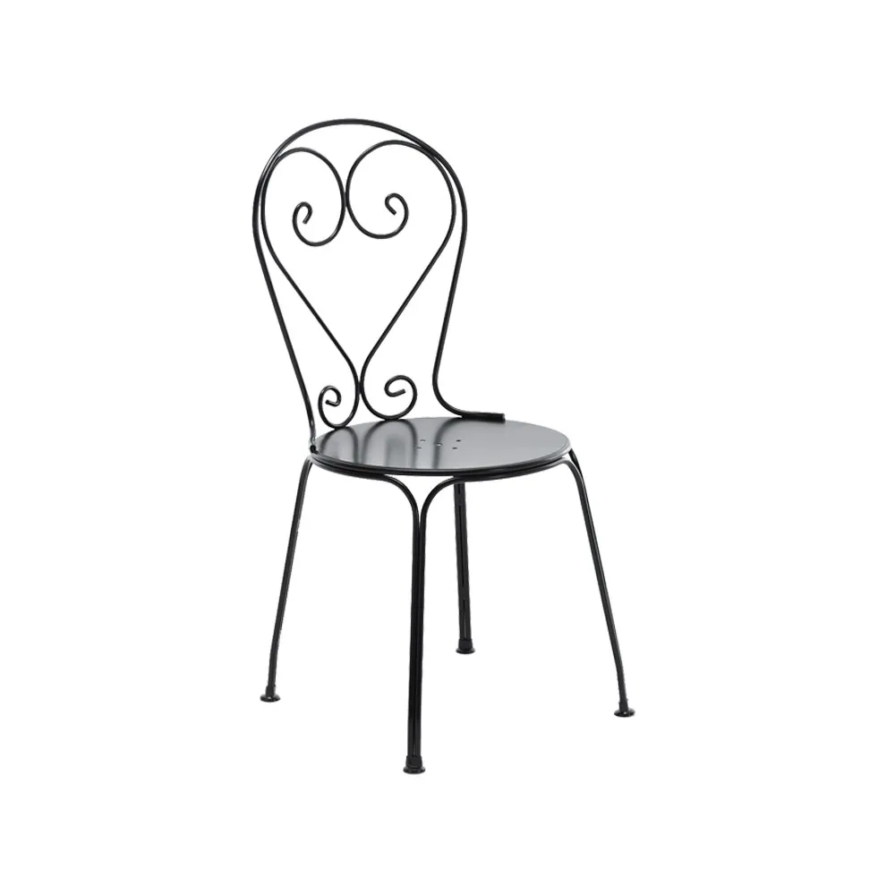 Classic No.1 chair, Black, metal seat Byarums bruk