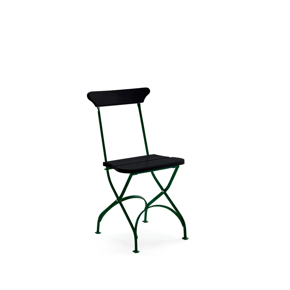 Classic No.2 chair, Black, green stand Byarums bruk