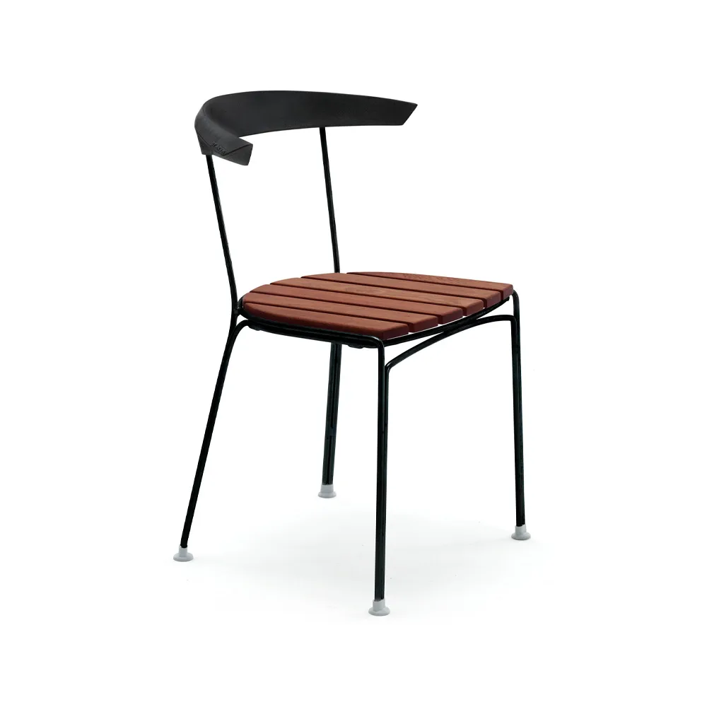 Dover chair, Mahogany oil, black stand Byarums bruk
