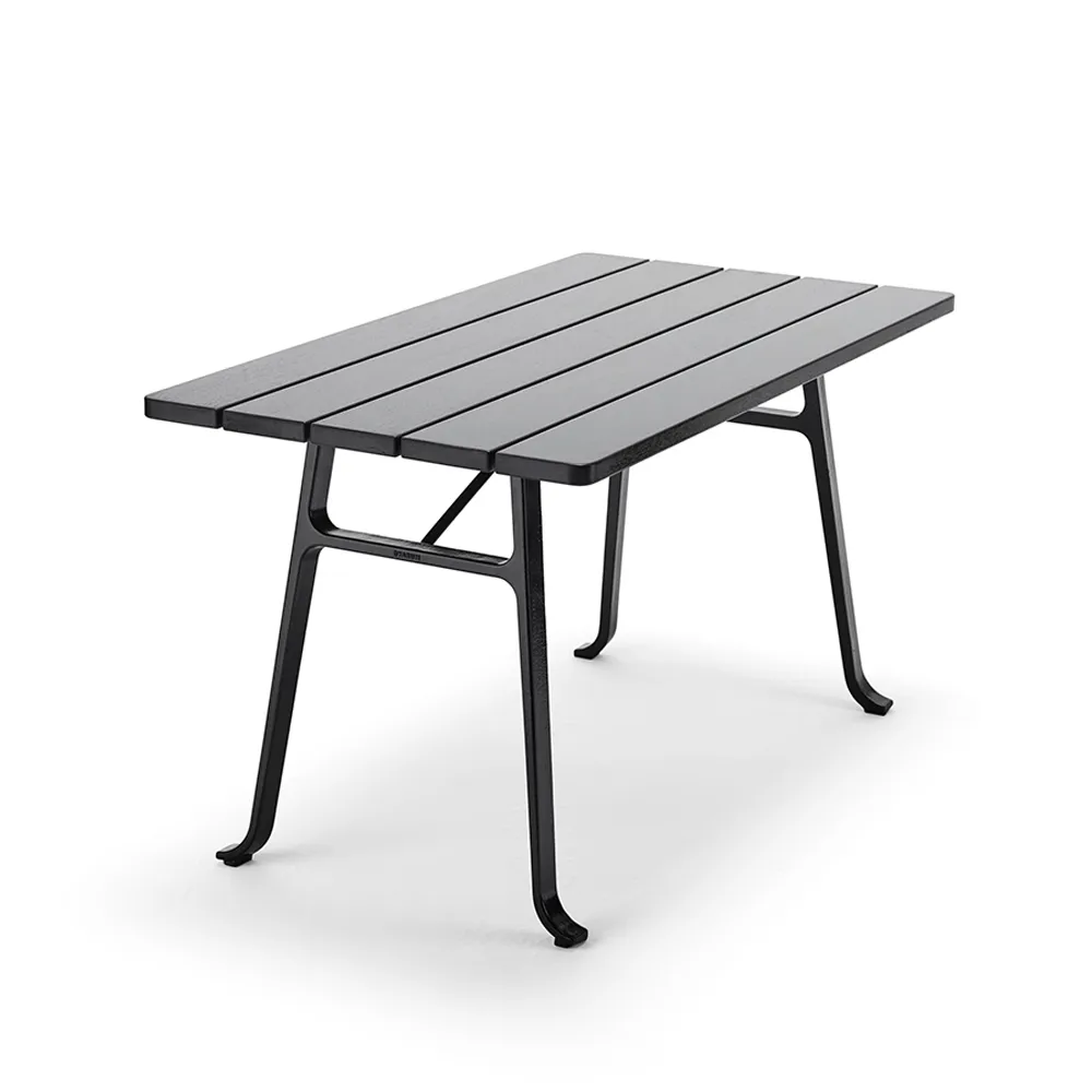 Seriff table, Mahogany black glaze, black stand Byarums bruk