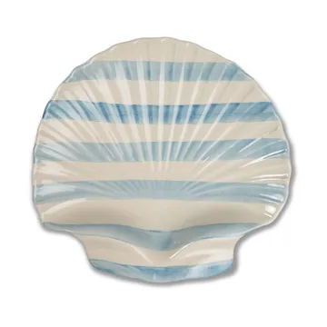 Armona stripe serving dish 32x32.5 cm - Light blue-white - Byon