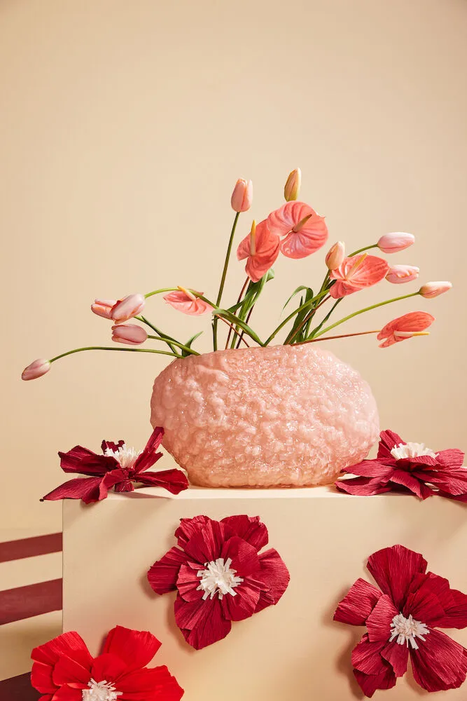 Corallo Vase L 15x45 cm, Pink Byon