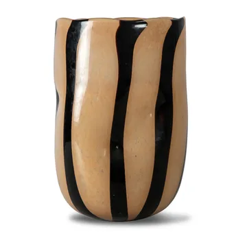 Curt vase 30 cm - Black-beige - Byon