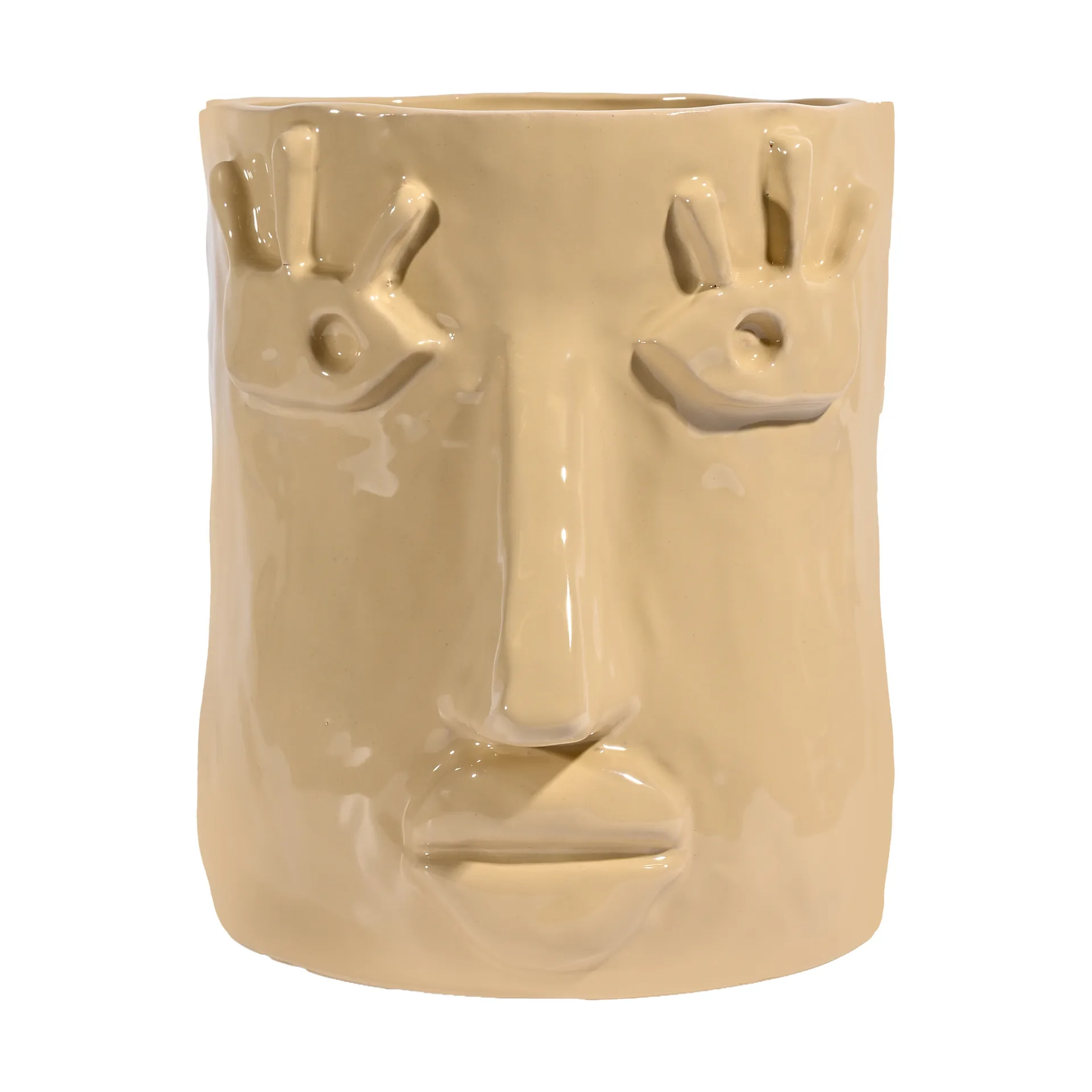 Facy pot L 24x19x22 cm, Beige Byon