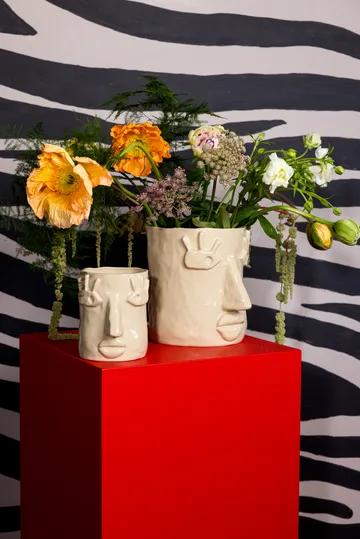 Facy pot L 24x19x22 cm - Beige - Byon