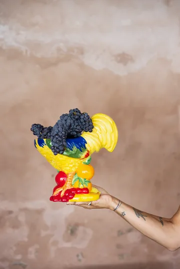 Fruity Rooster bowl - Yellow - Byon