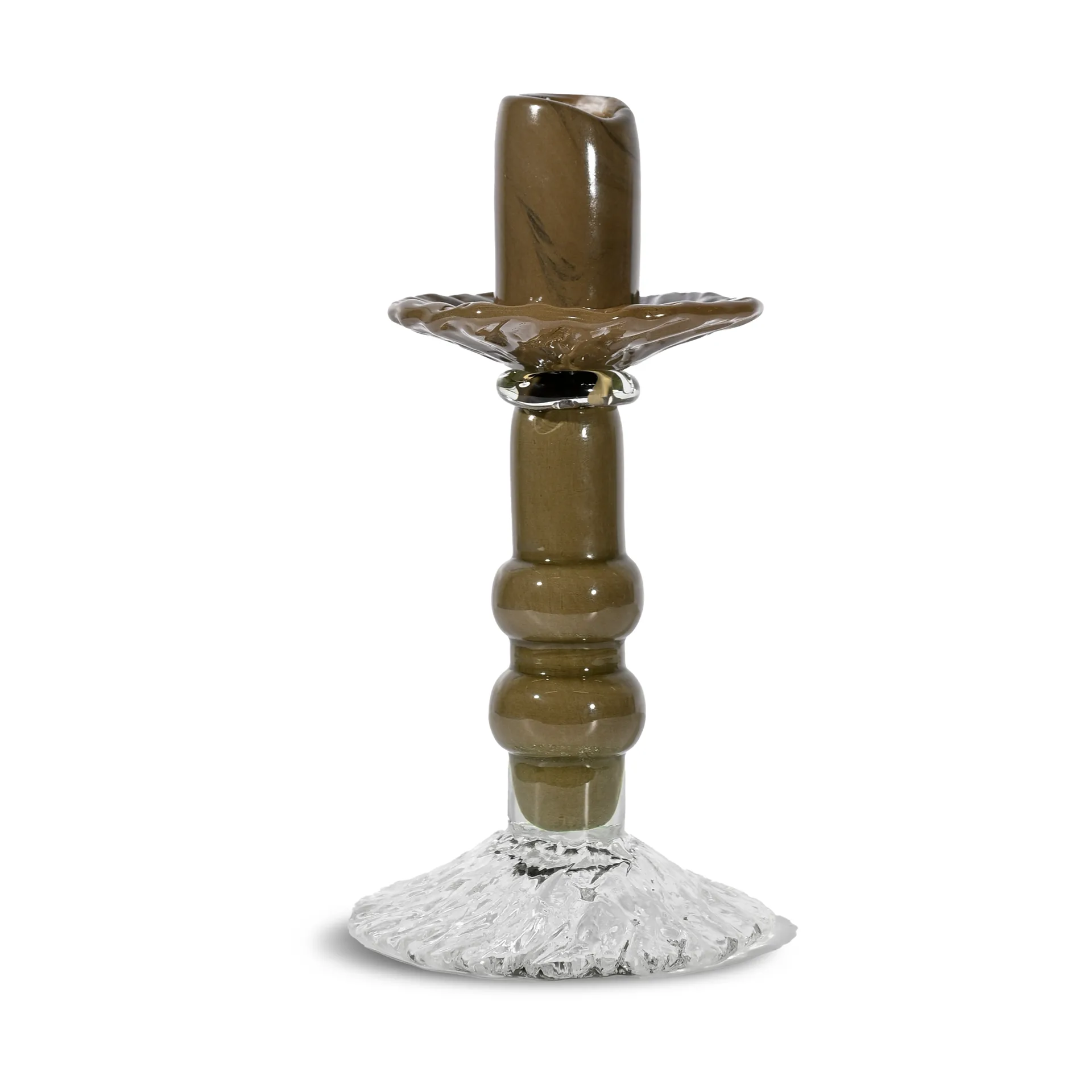 Lara candle holder S 22 cm, Green-clear Byon