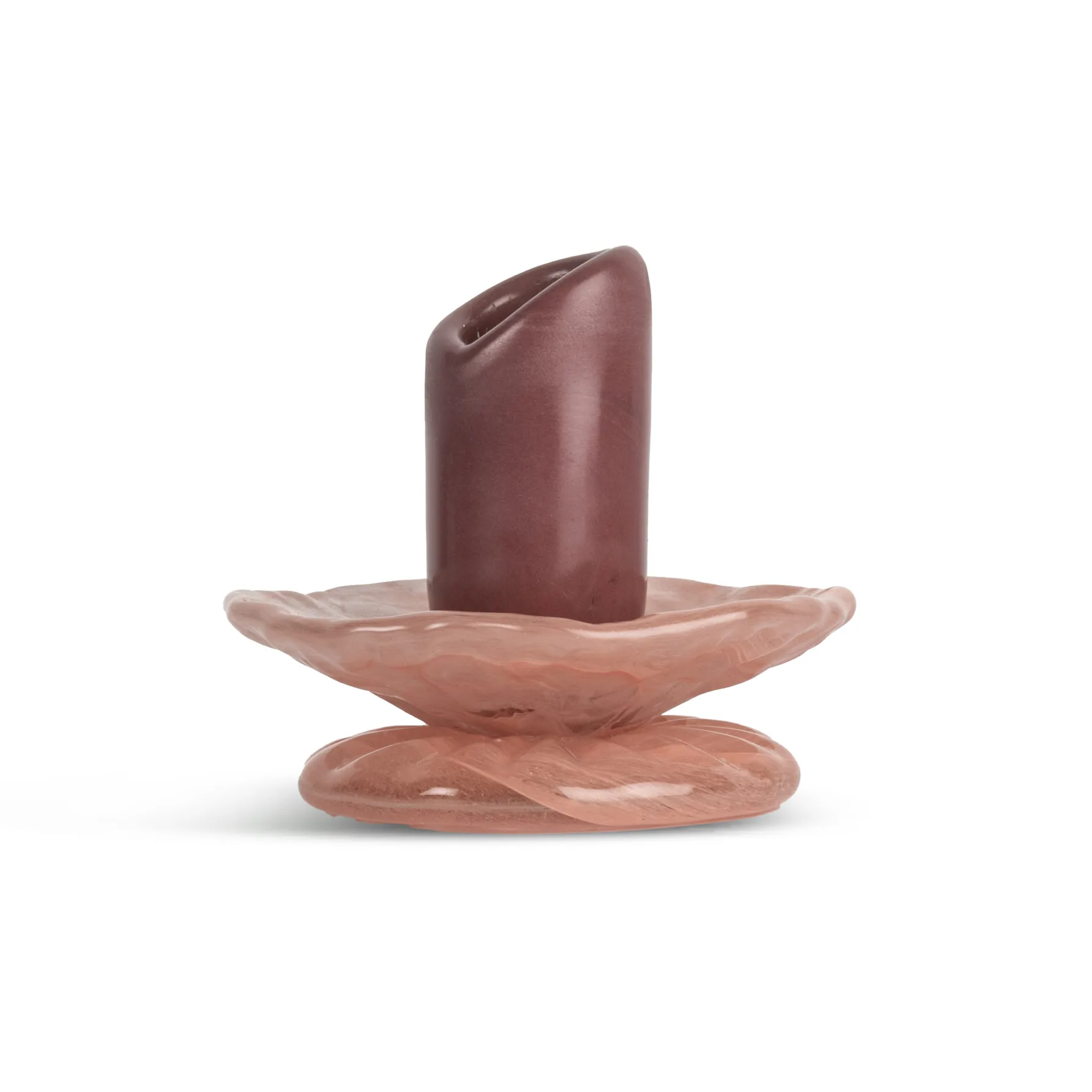 Lara candle holder XS 9 cm, Wine red-pink Byon