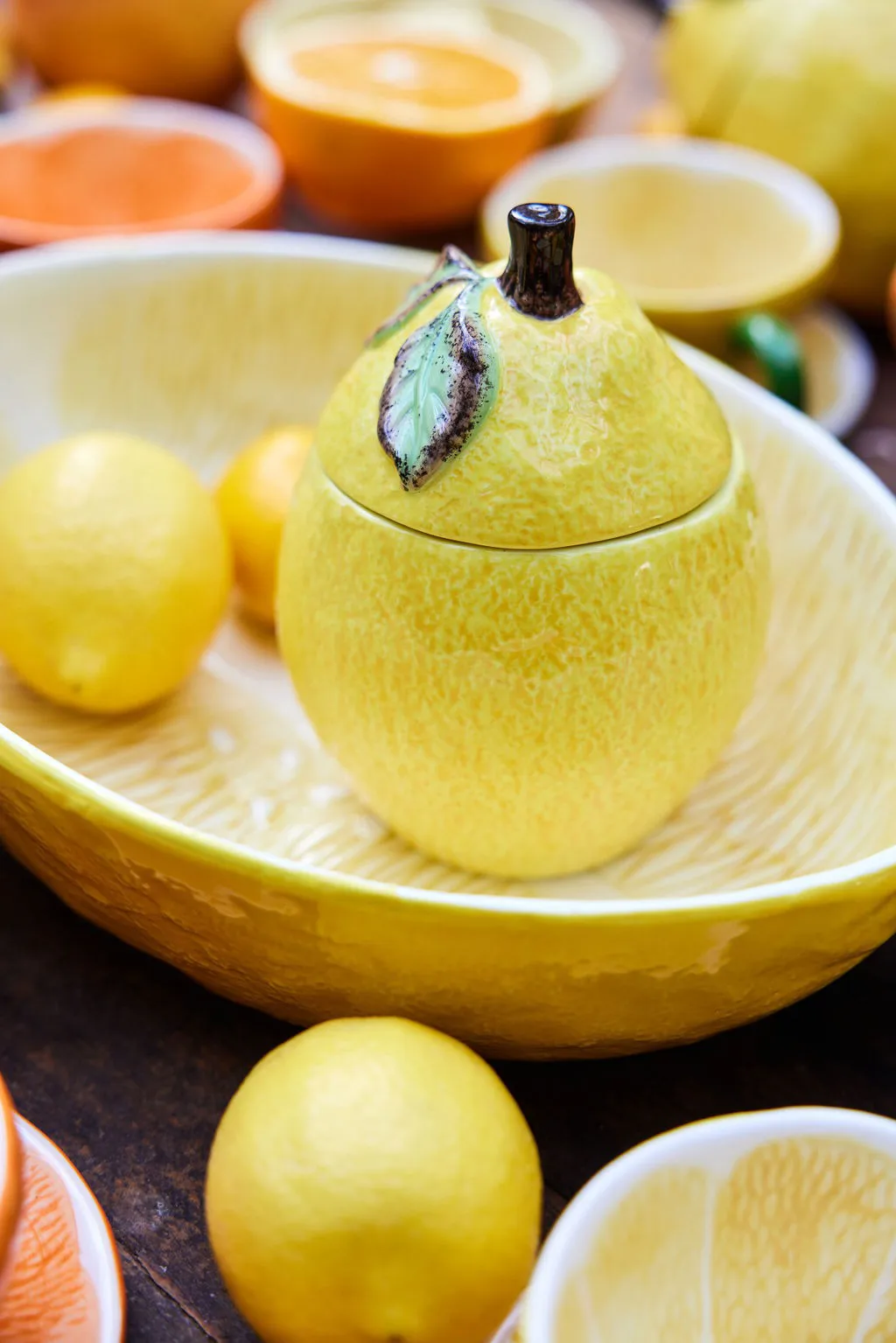 Lemon bowl with lid, Ø11x14.5 cm Byon