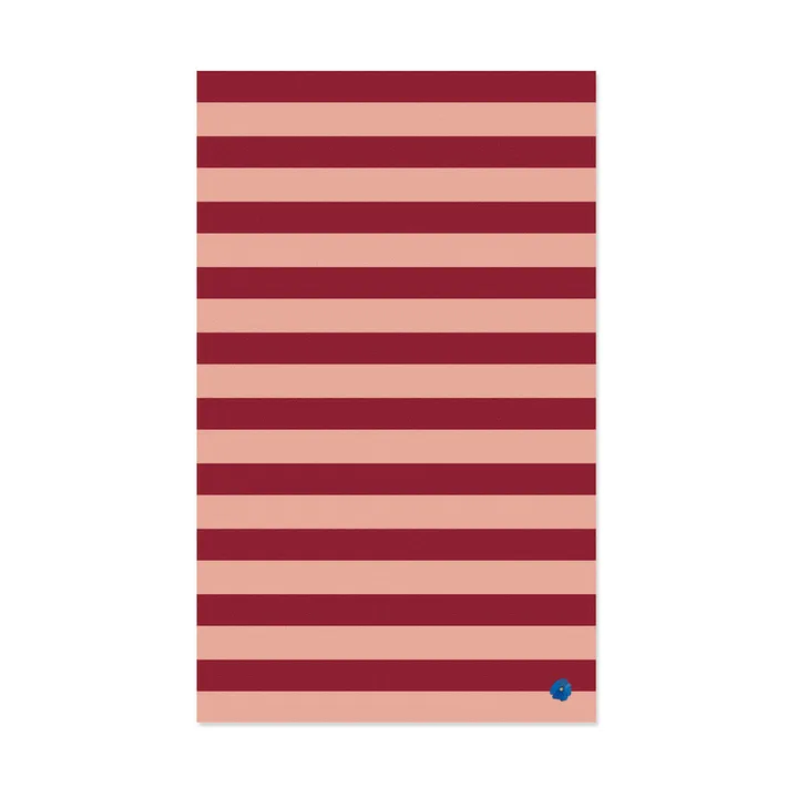Leya stripe tablecloth 150x250 cm - Red-pink - Byon