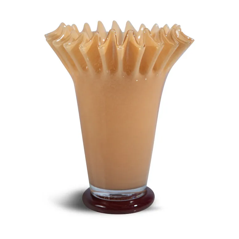 Lori vase 28 cm, Yellow-bordeaux Byon
