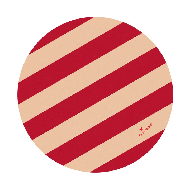 Love Christmas tree mat Ø100 cm - Red-sand - Byon