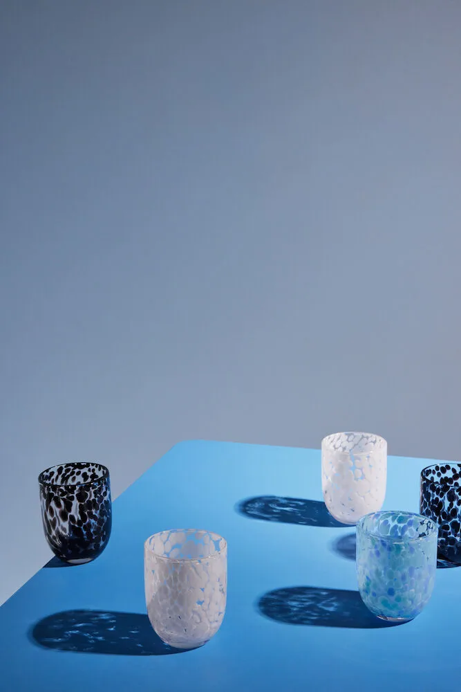 Messy Glass 30 cl 2-Pack, Blue Byon
