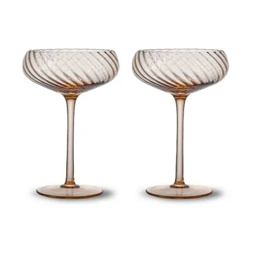 Opacity champagne coupe 300 ml 2-pack - Peach. - Byon