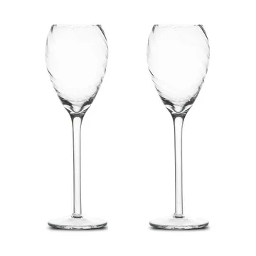 Opacity champagne glass 16 cl 2-pack - Clear - Byon