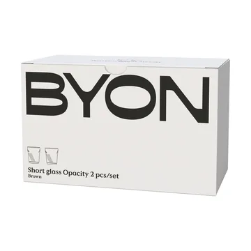 Opacity drinking glasses 30 cl 2-pack - Brown - Byon