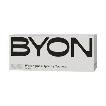 Opacity water glass 22 cl 2-pack - Brown - Byon