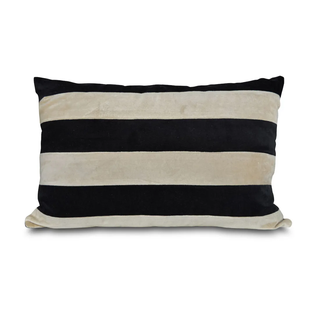 Pathi cushion L 40x60 cm, Black-beige Byon