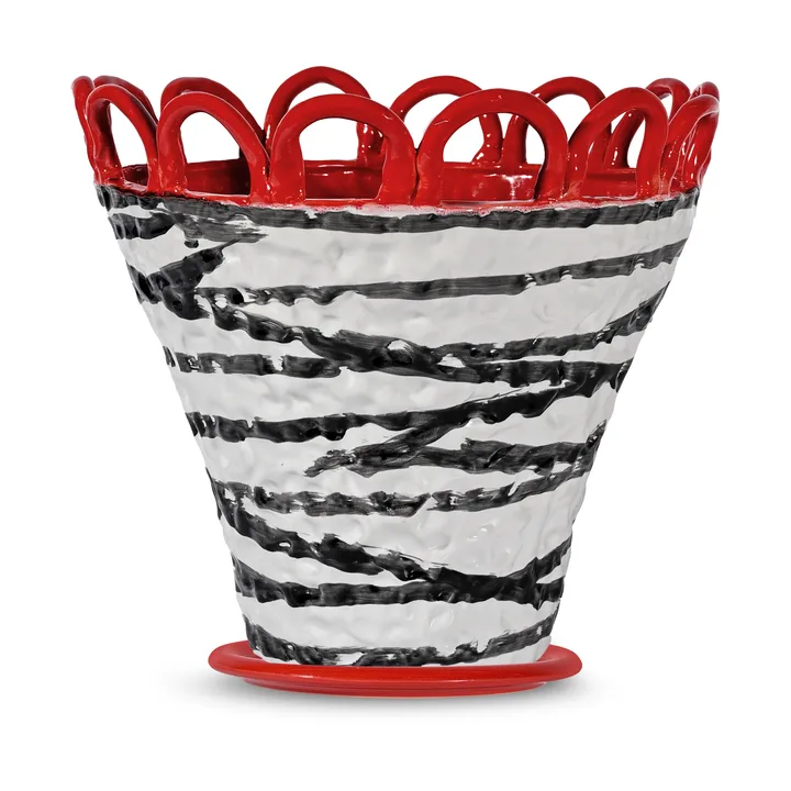 Patty pot L Ø30 cm - Zebra-red - Byon
