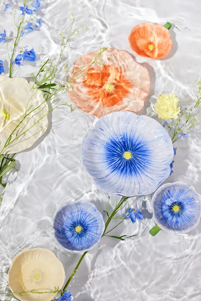 Poppy bowl, Blue, Ø11 cm Byon