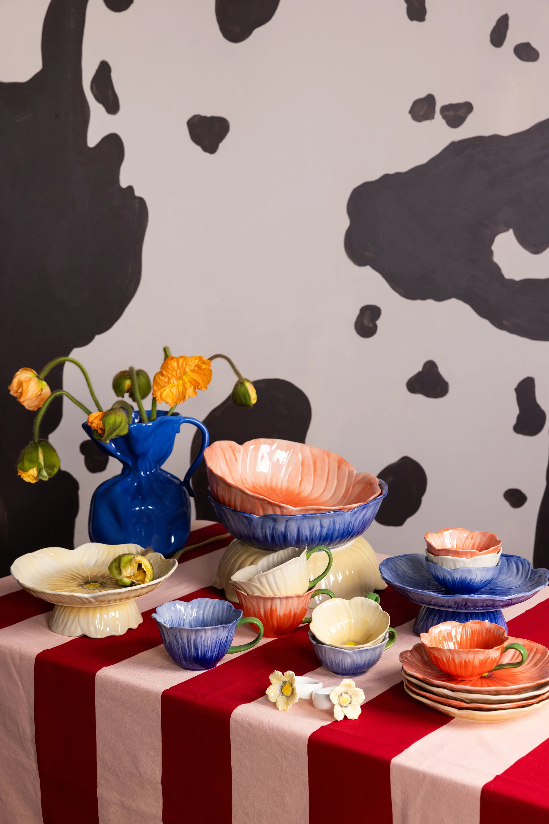 Poppy bowl, Red, Ø30 cm Byon