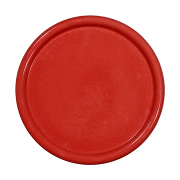Porto cake plate Ø26x11 cm - Red-beige - Byon