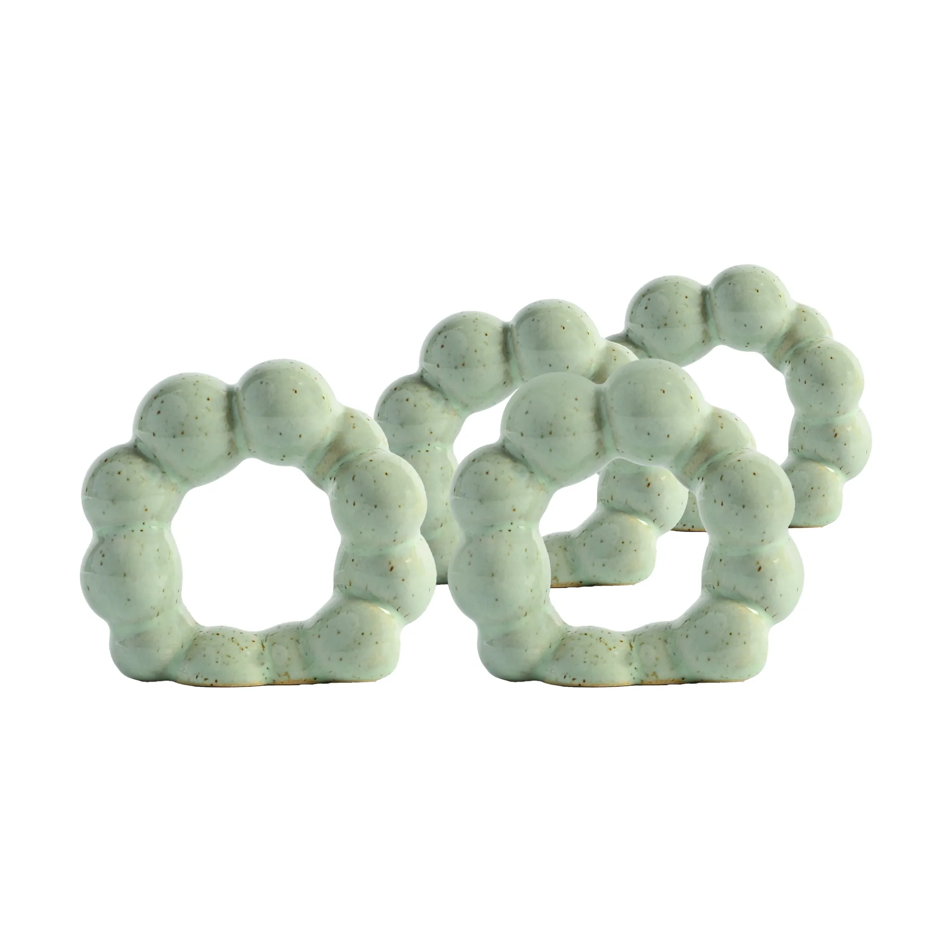 Porto napkin ring 4-pack, Mint green Byon