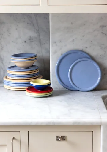 Porto plate Ø26.5 cm - Light blue - Byon