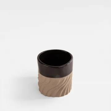 Swirl cup 24 cl - Black-beige - Byon