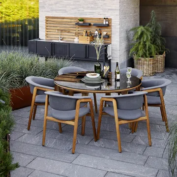 Aspect dining table round - Travertine - Cane-line