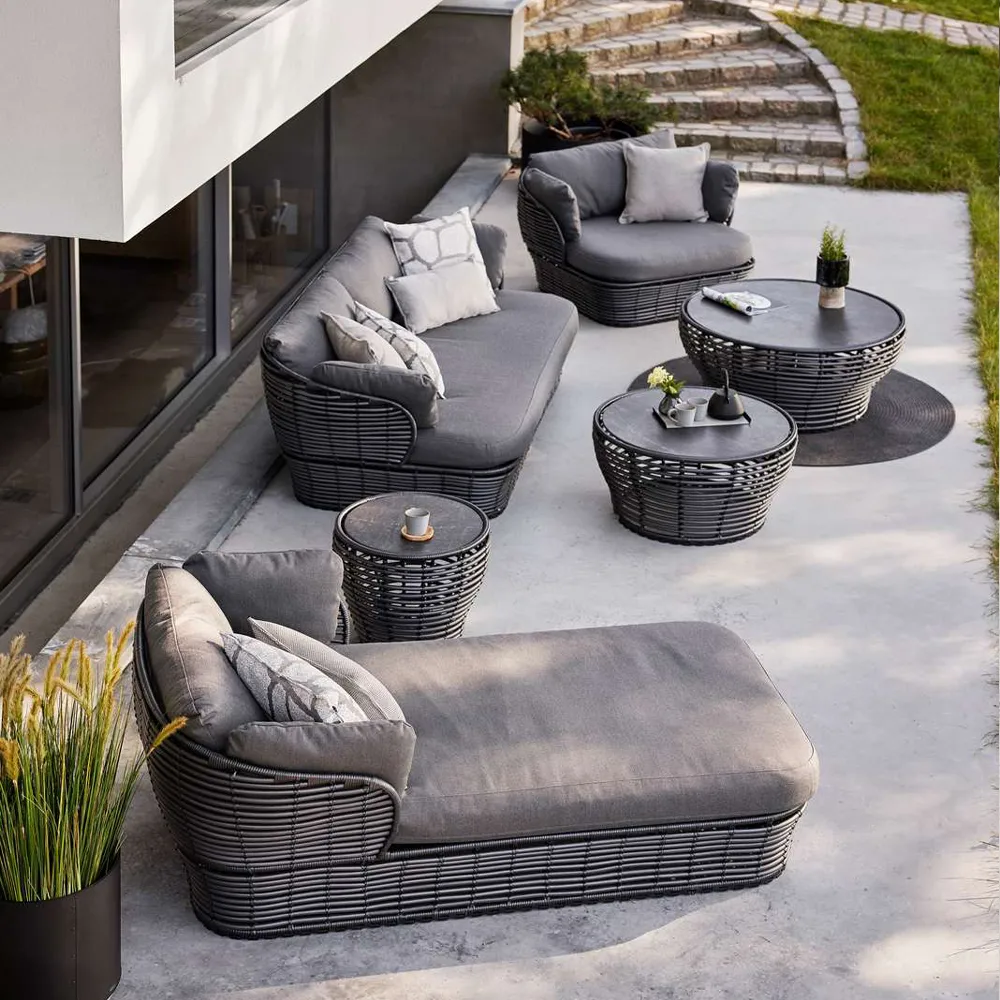 Basket daybed, Grey, Cane-Line weave Cane-line