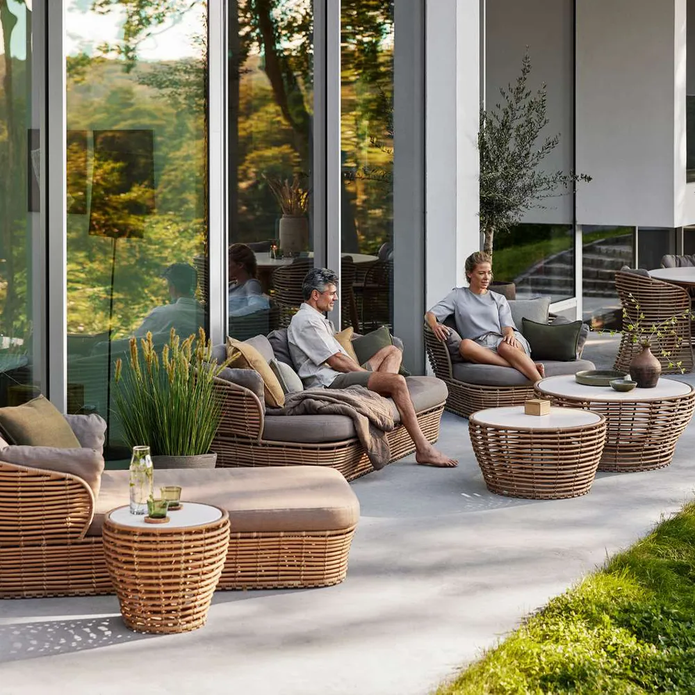 Basket daybed, Grey, Cane-Line weave Cane-line
