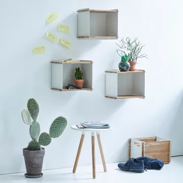 Box Wall Storage - Aqua, teak - Cane-line