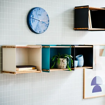 Box Wall Storage - Aqua, teak - Cane-line