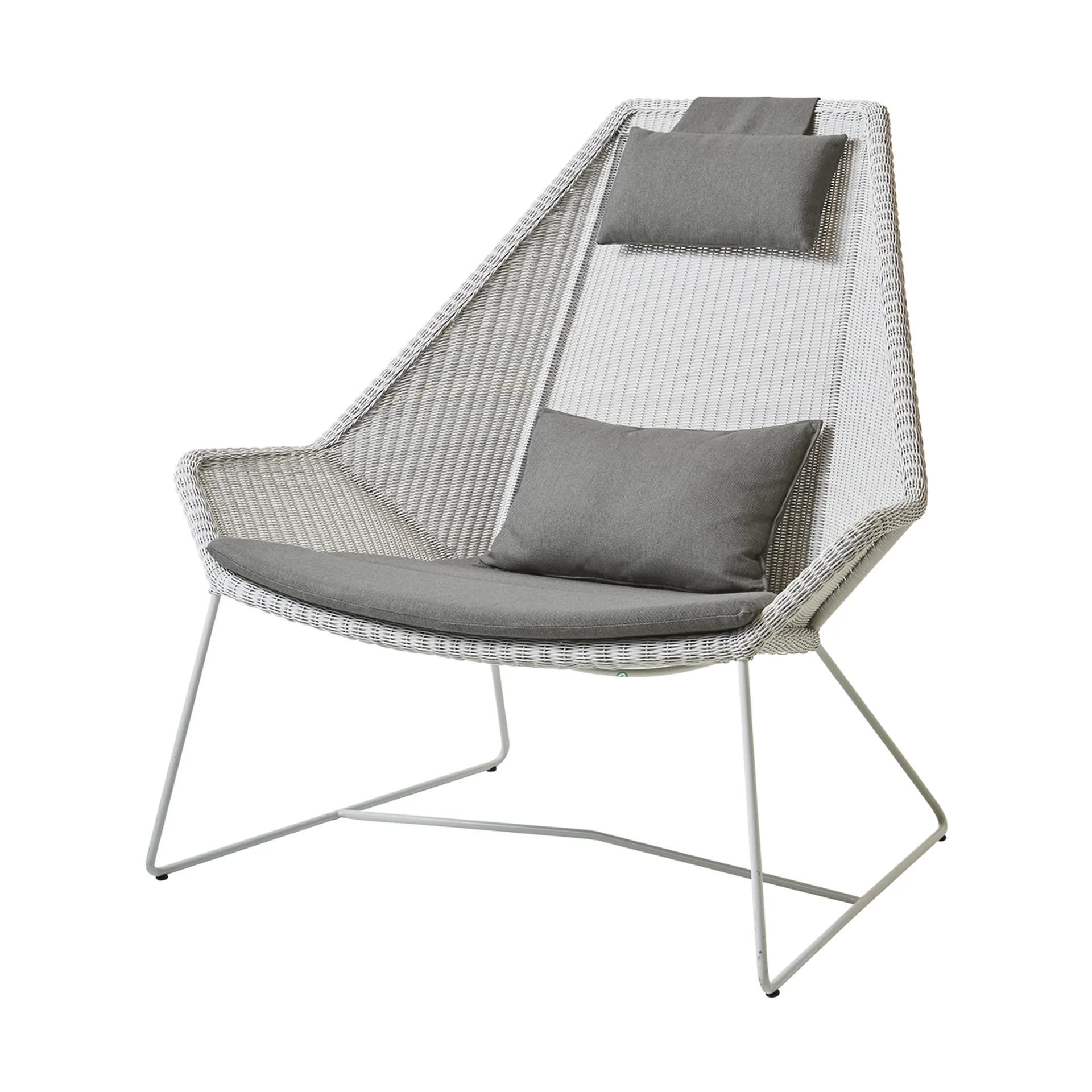 Breeze cushion set lounge armchair high back, Cane-line Natté taupe Cane-line