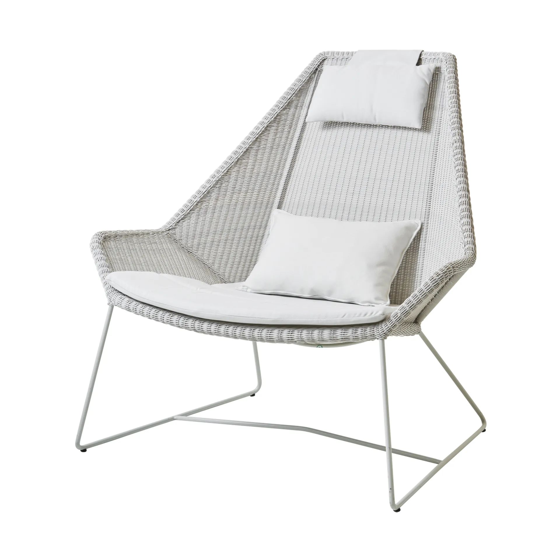 Breeze cushion set lounge armchair high back, Cane-line Natté white Cane-line