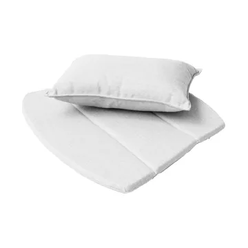 Breeze cushion set lounge chair - Cane-line Natté white - Cane-line