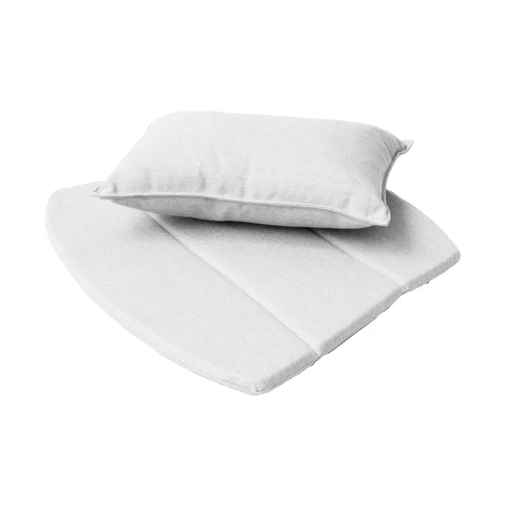 Breeze cushion set lounge chair - Cane-line Natté white - Cane-line